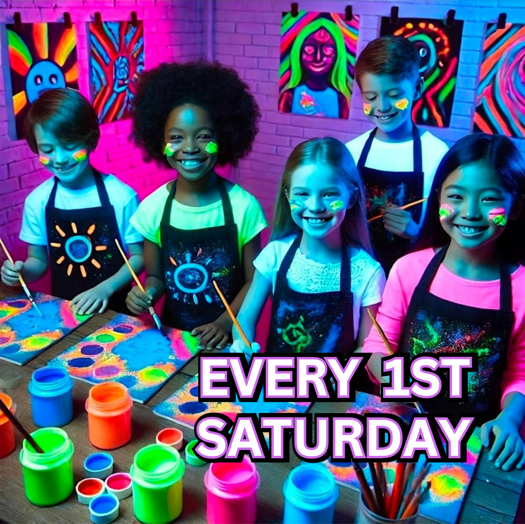 Kids Paint + Glow Monthly Paint Party (Adult Supervisors Free)